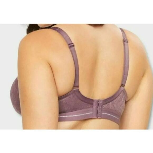 Lane Bryant Cacique Bra Modern Lace Lightly Lined Full Coverage Plum Purple - Picture 9 of 9